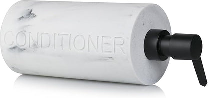Indecor Home Conditioner Dispenser – Luxurious Refillable Pump Bottle with Embossed Text, Durable Construction for Bathroom and Kitchen