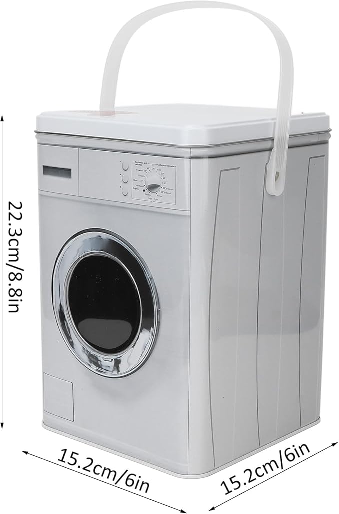 Laundry Detergent Powder Storage Box, Portable Cute Tapes Stationery Socks Container Organizer with Handle
