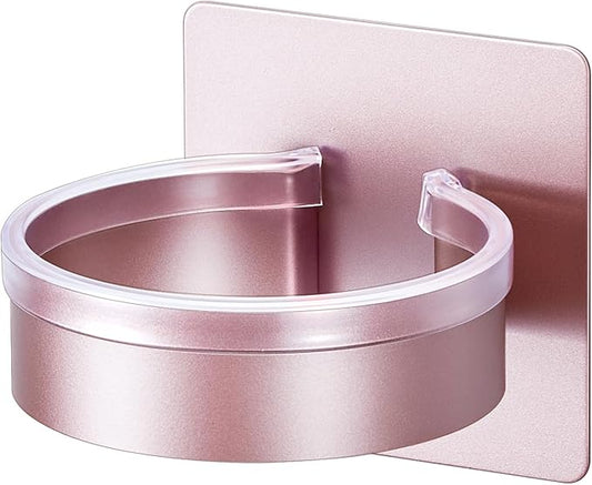 Oukimly Hair Dryer Holder Wall Mounted, Blow Dryer Holder, Hair Tool Organizer for Hair Dryer Storage Hanger, Adhesive Hairdryer Holder for Bathroom Barber Shop (Rose Gold)