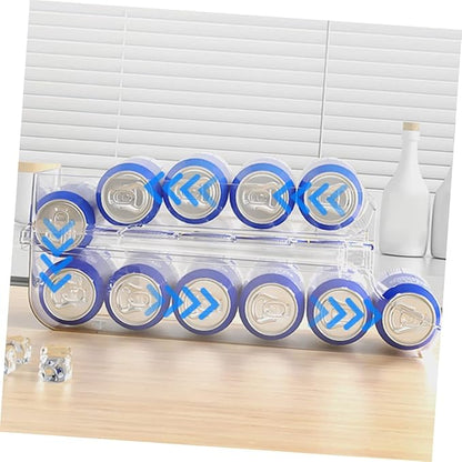 JECOMPRIS Can Drink Organizer for Fridge Soda Can Dispenser Large Capacity Soda Storage Box