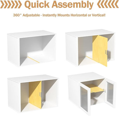 4 Set Trim-to-Fit Wood Tray Dividers for Cabinet, Cookie Sheet Organizer, Multi Layer Embedded Plug-in Board Storage, Cuttable DIY Storage Divider Insert for Kitchen Bedroom Cabinet Closet