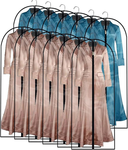 Garment Bags for Hanging Clothes Travel (set of 12) Clothing Suit Bags for Closet Storage Wedding Dress Garment Bag with Zipper Gown Garment Bag for Long Dresses