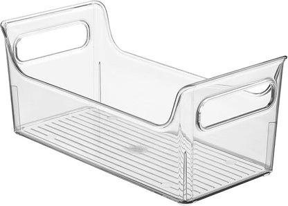iDesign Plastic Condiment Organizer with Handles for Fridge - Clear - Made in USA