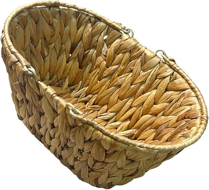 Woven Storage Basket Boho Decor Desktop Organizer Handle Storage Bins for Shelves