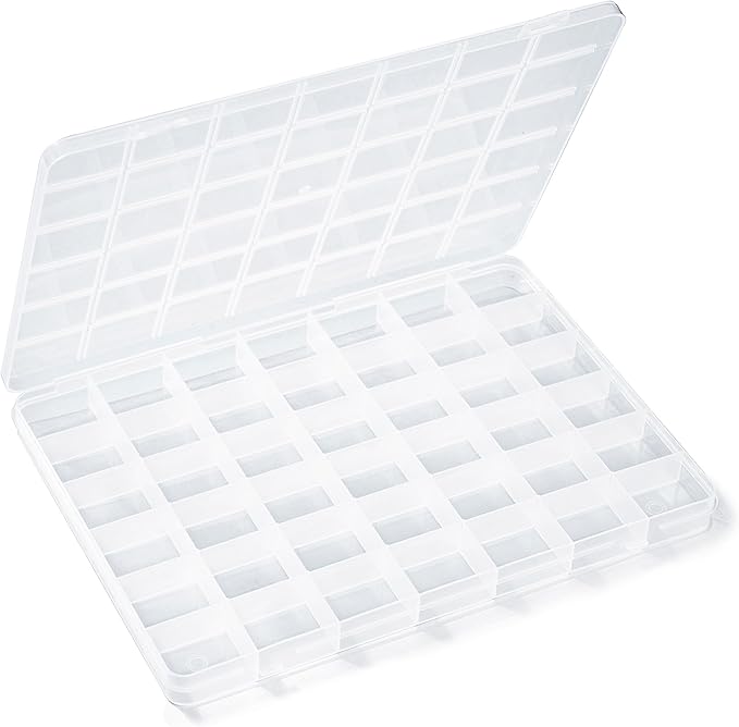 42 Grids Plastic Bead Organizer Beads Storage Containers Bead Holder Organizer Clear Storage Dividers Box for Jewelry Arts and Crafts