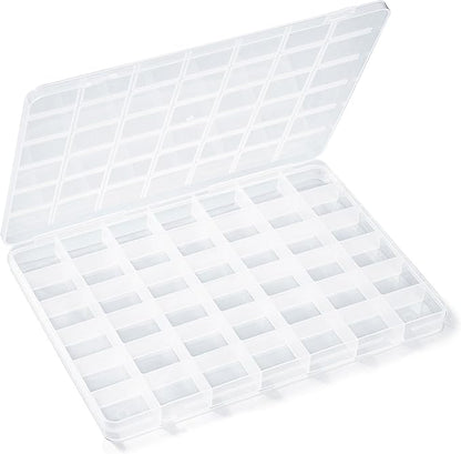 42 Grids Plastic Bead Organizer Beads Storage Containers Bead Holder Organizer Clear Storage Dividers Box for Jewelry Arts and Crafts