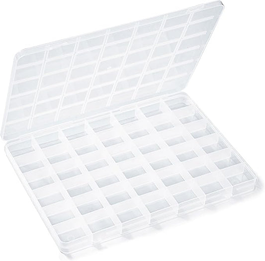 42 Grids Plastic Bead Organizer Beads Storage Containers Bead Holder Organizer Clear Storage Dividers Box for Jewelry Arts and Crafts
