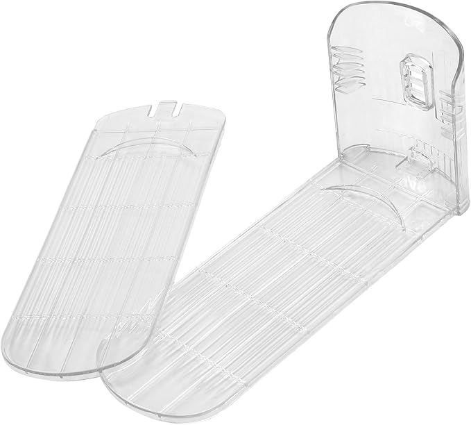 HOIGON 14 Pack Clear Shoe Slots Organizer, Adjustable Double Deck Shoe Rack, Stackable Design for Closet and Store, Space-Saving Shoe Display