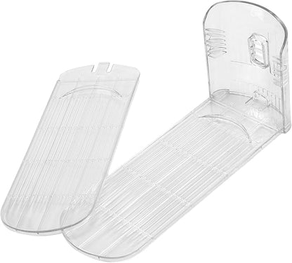 HOIGON 14 Pack Clear Shoe Slots Organizer, Adjustable Double Deck Shoe Rack, Stackable Design for Closet and Store, Space-Saving Shoe Display