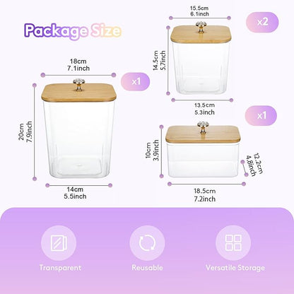 4 Pack Laundry Pod Containers and Dryer Sheet Holder for Laundry Room Organization Acrylic Jars with Lids and Labels for Laundry Detergent Laundry Pods Dry Sheet Organizing