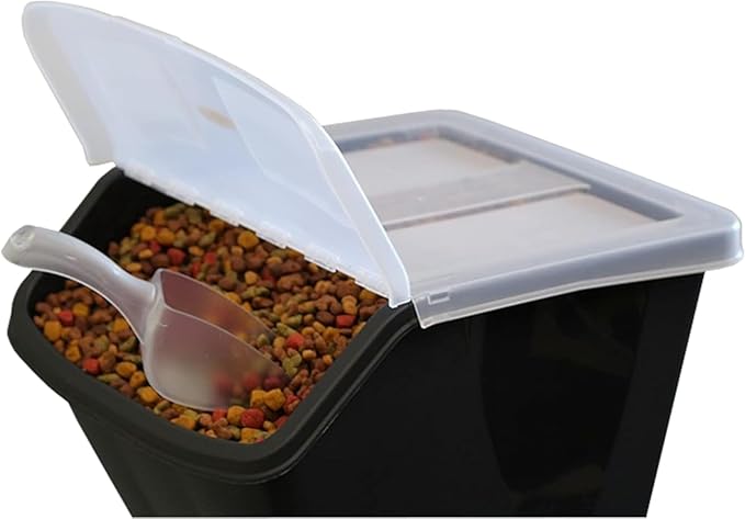 Redmon Since 1883 10 Gallon Stackable Shutter Bins, Black, 7316