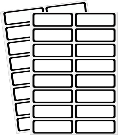 STARLIBOO Removable Freezer Labels Stickers, Blank Freezer Labels for Food Containers, 1x3 Inch Waterproof Label (Black Border,240 Labels)