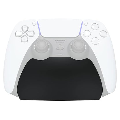 PlayVital Solid Black Controller Display Stand for ps5, Gamepad Accessories Desk Holder for ps5 Controller with Rubber Pads