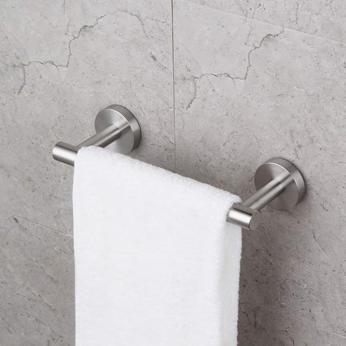 GERZWY 9-Inch Small Kitchen Towel Bar Brushed Stainless Steel Cabinet Hand Towel Bar Wall Mounted Bathroom Organizer AG1101C23-LS