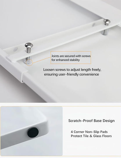 2 Pack Expandable Cabinet Shelf Organizer Riser for Kitchen Pantry Cupboard Under Sink Countertop (2 pack 8.2’’D * 12.2-21.6’’W * 10.4’’H) (Black)