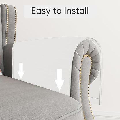 Guken Armchair Caddy Remote Control Holder, Recliner Armchair Caddy Linen Fabric Couch Remote Organizer with 6 Pocket Storage for Magazine, Tablet, Phone, iPad and More, Ivory