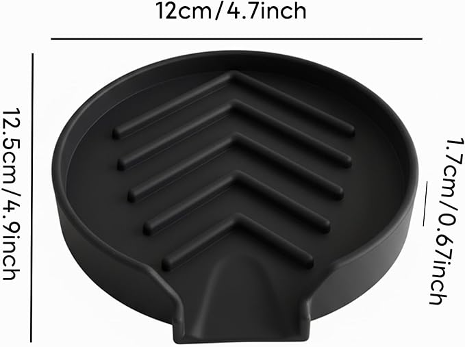 JIEFANYU 2 Pack Holder for Scrub Daddy, Thinnest Build to Last Sponges Holders, Durable Smiley Face Sponge Rack, Large Soap Dish & Sink Caddy Organizer, Dishwasher Safe (Black, 2)
