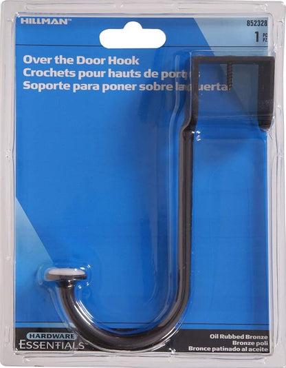 Hardware Essentials 852328 Over The Door Hook Oil Rubbed Bronze (Pack of 2)