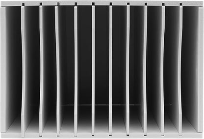 Desktop File Sorter, 11 Compartment Vertical Desktop Sorter, Literature Organizer Sorter Paper Organizer Storage File Sorter Mail Center Magazine Holder, Classroom Mailbox Paper Storage, White