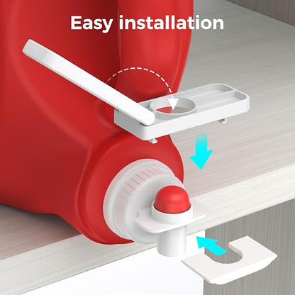 [2 Pack] Laundry Detergent dispenser Nozzle Switch Holder, Upgraded Nozzles Switch Easily，detergent and softener accessories Fits Most Economic Sized Bottles、laundry room organization