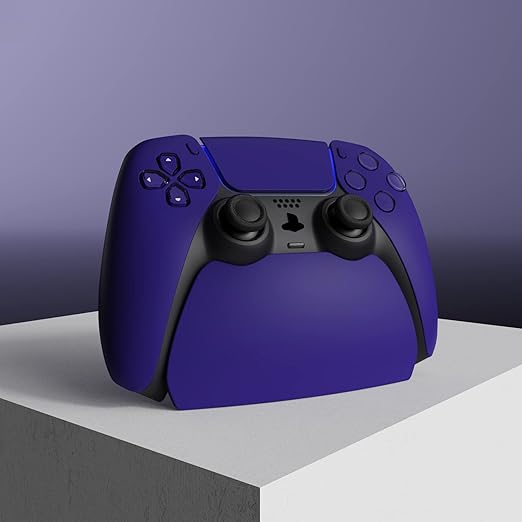 PlayVital 2 Pack Controller Display Stand for ps5, Gamepad Stand Desk Holder for ps5 Controller Accessories with Rubber Pads, Galactic Purple