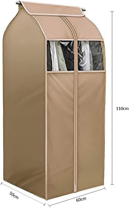 Garment Storage Bag Hanging Clothes Dustproof Cover With Clear Window In Wardrobe/Moisture, Dust Resistant Protector Cover With Zipper (Not Including Frame)