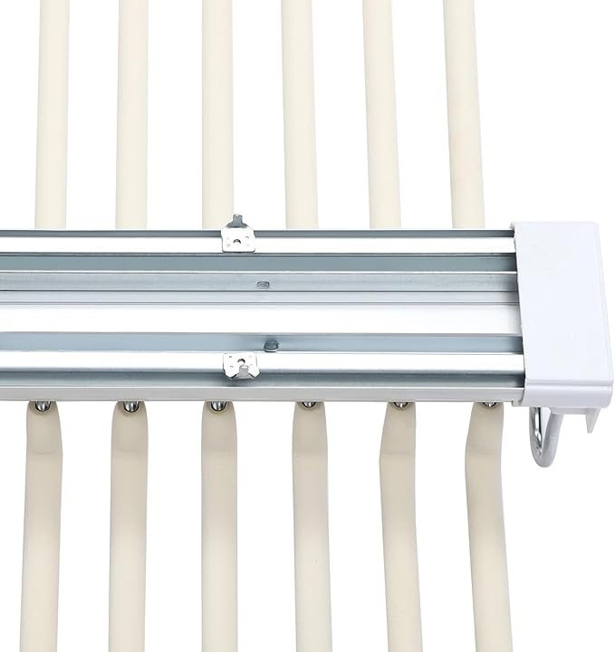 Pull Out Pants Rack Pants, 22 Arms Steel Pull Out Pants Rack 33lbs 23.2 * 18.1 * 3.7inch Hanging Installation Pants Hanger Bar Clothes Organizers for Hanging Jeans Pants Ties & Scarves (Beige)