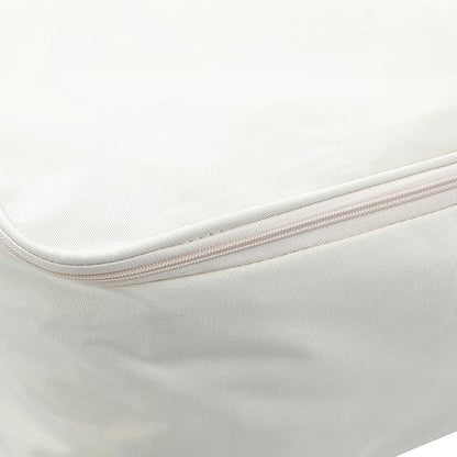 Comforter Clothes Storage Bag, 26.8 x 18 x 7.8 inches, 600D Oxford Fabric for Blanket, Quilt, Pillow, Bedding, Clothes, Sweater, Bedding, Foldable Zipper Container Tote, 2 Carrying Handles, Beige