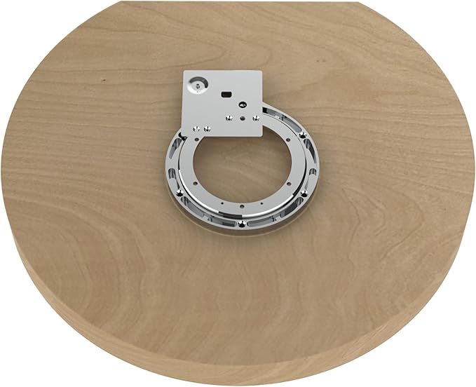 Rev-A-Shelf Single D Shape 22" Lazy Susan Organizer for Upper Corner Wall Kitchen Cabinets, Turntable Storage w/ Swivel Bearing, Wood, 4WLS201-22-BS52