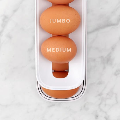 YouCopia RollDown™ Egg Dispenser, Space-Saving Rolling Eggs Dispenser and Organizer for Refrigerator Storage