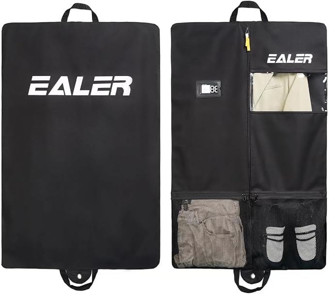 Ealer HAG301 Hockey Individual Garment Bag, Heavy Duty Hanging Travel Bag - Black Suit Bag