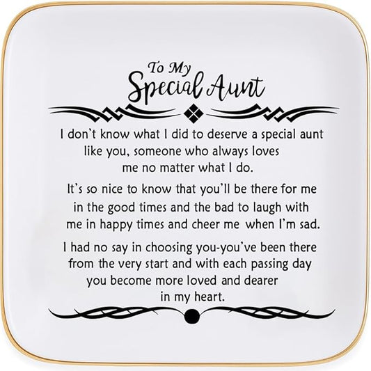 PUDDING CABIN Aunt Birthday Gifts from Niece -My Special Aunt, you become more loved and dearer in my heart -Auntie Wedding Mother’s Day Christmas Gifts for Aunts
