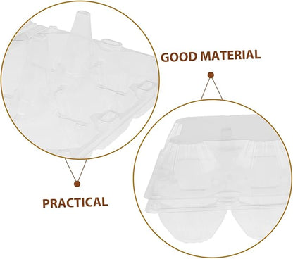 6pcs Goose Egg Packaging Box Egg Storage Bin Half Dozen Cartons Easter Cartons Fresh s Pulp Container Pulp Flat Refrigerator Organizer Pvc Transparent