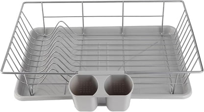 JTLB Metal Dish Storage Rack Drainer Kitchen Utensils Tableware Holder Drying Tray