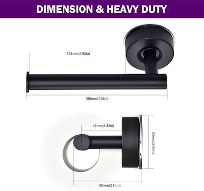 JOMOLA Toilet Paper Holder Black, 2 Pack