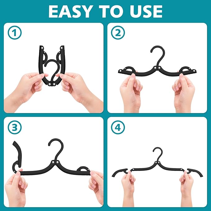 20 Pcs Travel Hangers Set Hanger Organizer with 7 Compression Packing Cubes and Clothesline, Plastic Cruise Ship Essentials
