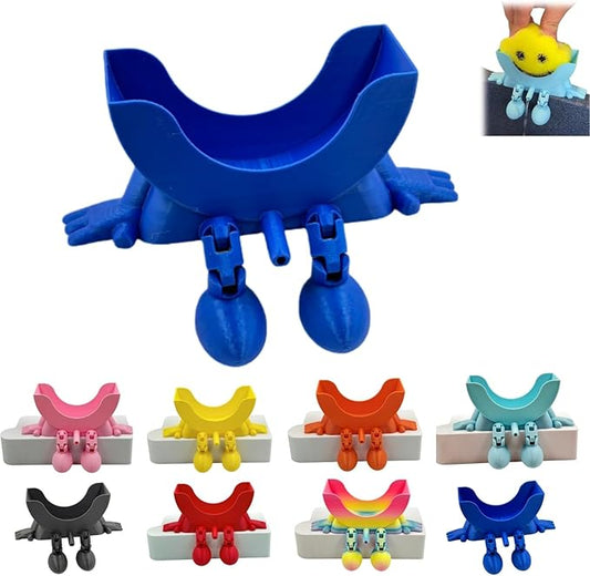 Sponge Holder for Scrub with Drainage, Smiley Sponge Holder for Sink, Keeps Your Sponge Dry, Smiling 3D Printed Holder Funny Sponges Holder for Daddy & Mummy, Kitchen Countertop Sink Draining (F#)