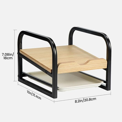 Laundry Detergent Holder Liquid Laundry Detergent Riser, Laundry Detergent Stand, Liquid Detergent Holder with Drip Tray for Laundry Room Organization (Tilted-Black)