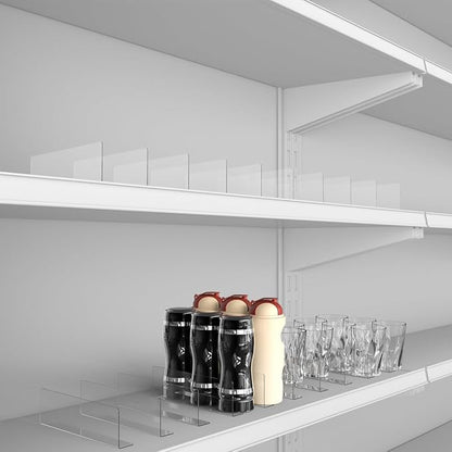 Magnetic Shelf Dividers 10 Pack L Shape PVC Commodity Baffle for Supermarket and Retail Store Organization Plastic Side Panels 7.87X2.36X1.18 Inches