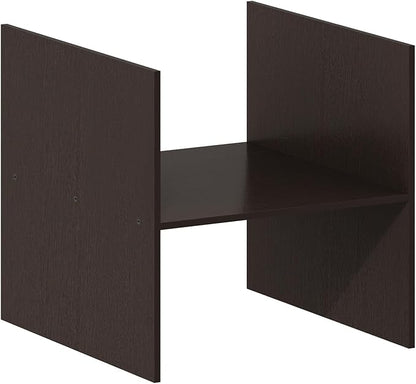 Furinno Cubicle Cube Insert, H-Shelf Cube Organizer, Fits into Furinno Extra Thick Cubes, for Organizers and Storage, Black Dark Oak (Does not fit IKEA Kallax Shelving)