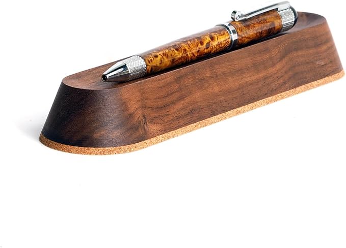 Wooden Desk Organizer Pen Tray, Solid Wood Desktop Pen Holder, Minimalist Office Desk Storage