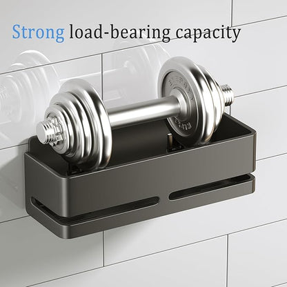 YESENT Shower Caddy, 2-Pack Shower Shelf, Heavy-Duty Bathroom Storage Shelf, Large Capacity No-Drill Bathroom Organizer, Gray Metal Storage Basket, Adhesive Installation