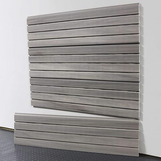 Standard Duty 4' ft. Slatwall Panels (Set of 4 Panels, Covers 16 sq. ft.) (Barnwood Grey)
