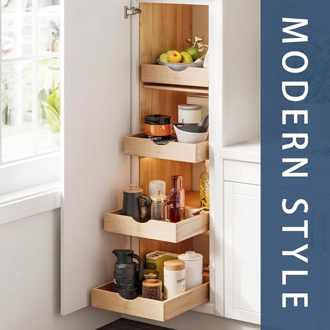 Pull Out Cabinet Drawers - 6x2 Size Options (12-23'W,18-21'D), Pre-Assembled with Soft Close Slides, Solid Beechwood, Easy Installation (14'W x 21'D)