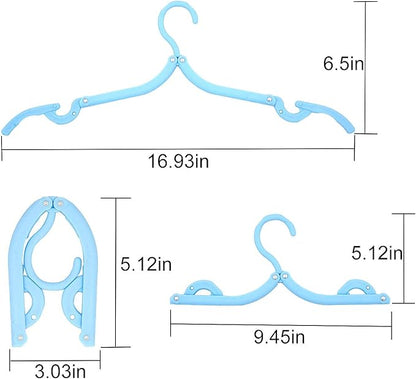 10pcs Colorful Travel Hangers Accessories. Portable Folding Clothes Hangers. Foldable Clothes Drying Rack
