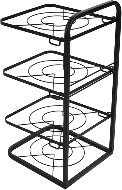 Miskall Pot Rack Organizers, 4 Tiers Pots and Pans Organizer for Kitchen Organization & Storage, Pan Rack for Kitchen, Lid Organizer for Pots and Pans