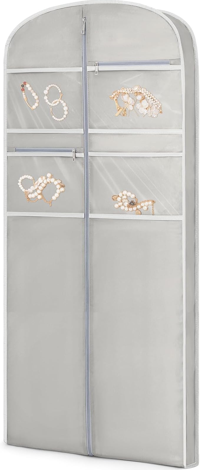 65" Garment Bag for Travel for Hanging Clothes Storage Hanging Suit Cover with Zipper and Accessory Storage for Coats, Dresses, Suits