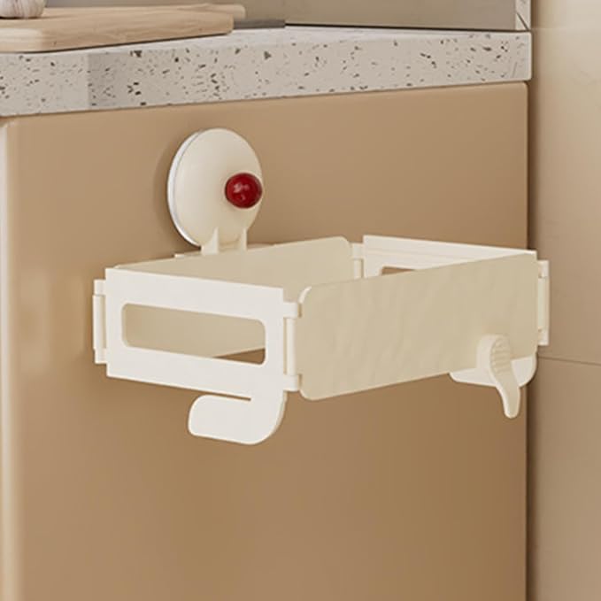 Trash Bag Holder, Portable Foldable Trash Bag Holders, Wall Mounted Hanging Bags Holder With Removable Lid & Clips Kitchen Organizers, Kitchen, Under Sink Can, Toilets