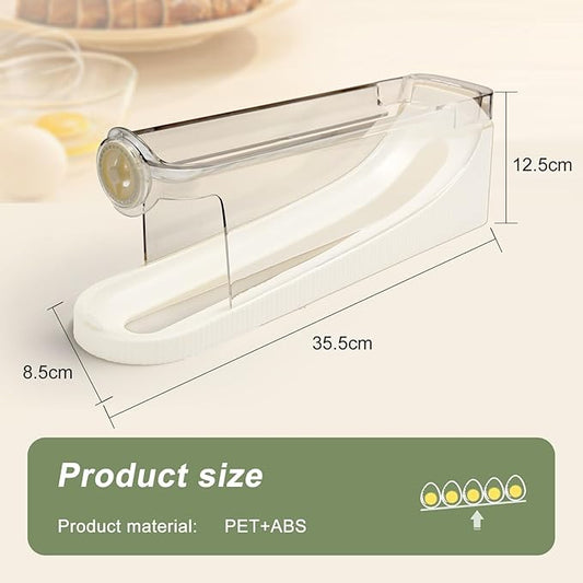 egg holder for fridge-Auto Rolling Fridge Egg Organizer,egg dispenser for refrigerator,Egg preservation rack,Egg Storage Rack for Kitchen,egg container refrigerator (white, 2tier)