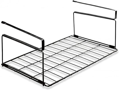 Under Shelf Basket Storage 1 Pack Black | Space-Saving with Extra Layer | Lightweight & Quick to Install | Non-Slip | 14.8" D x 8.46" W